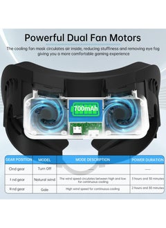 Generic Cooling Fan Mask for Meta/Oculus Quest 3 Accessories, Circulates Ventilation to Eliminate Glass Fogging (Breathable Ice Silk Cotton) 3-in-1 Face Pad with Booster Pad for Glasses Wearers  - Image 3