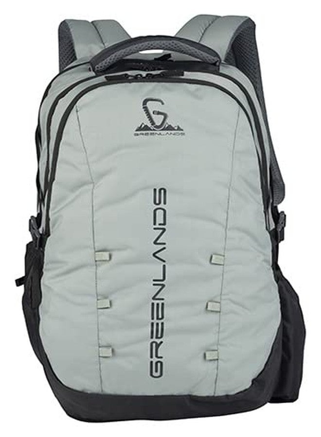 GREENLANDS 42L Quad Backpack with 17.3" Laptop padded sleeve | Attached Rain Cover | Lightweight bag with 3 Large Compartments | Ideal for School, College, Office & Travel | Light Grey - Image 4