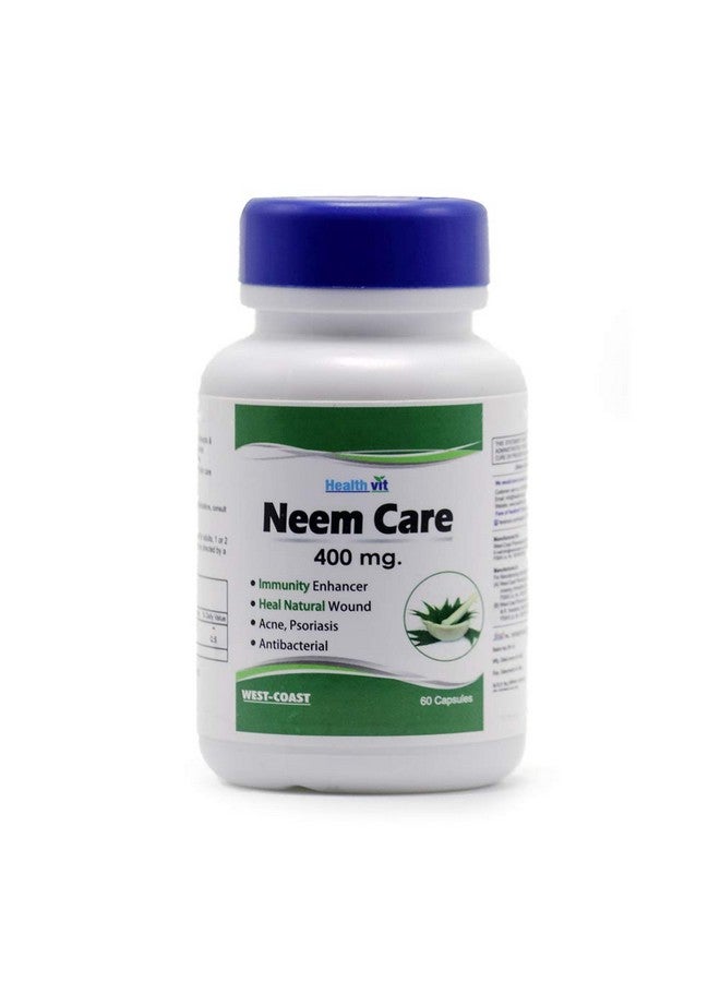 HealthVit هيلث فيت نيم للعناية بالبشرة - 400 ملغ (60 كبسولة، مسحوق نيم) - Image 1