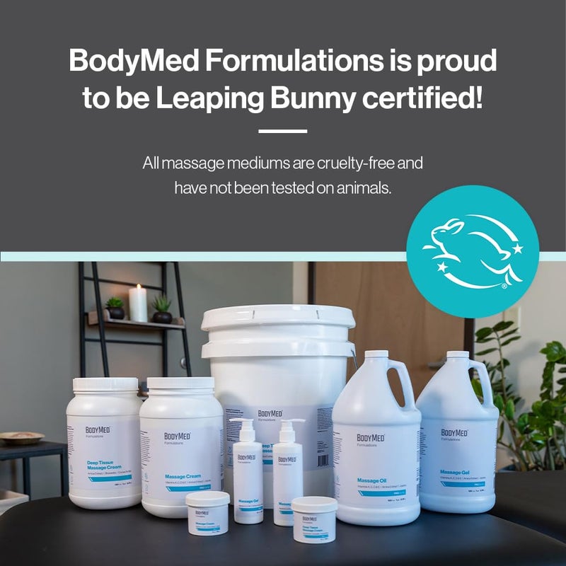BodyMed لوشن تدليك BodyMed Formulations، 8 أونصة - خالي من العطور، لوشن طبيعي بالكامل للعلاج بالتدليك - معتمد من الأرنب القافز - مع مستخلص الأركيكا وزيت الجوجوبا - غير ملون وخالي من البارابين - Image 2