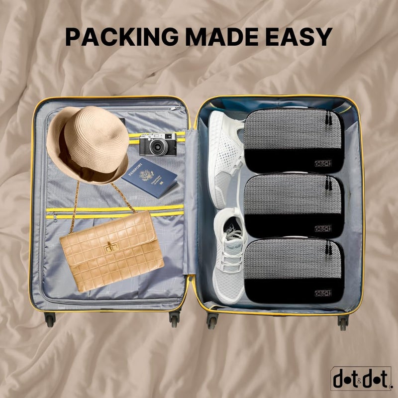 Dot&Dot Large Packing Cubes for Travel - 5pc Large Size Travel Packing Cubes for Suitcases - Lightweight Luggage Organizer Bags - Image 5
