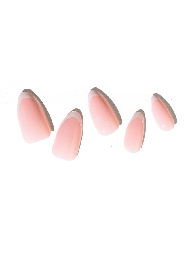 loca أظافر أكريليك A5-شكل لوزي فرنسي وردي - Image 2