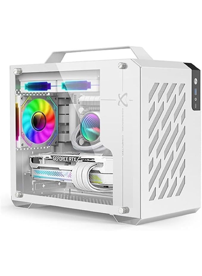 PORTABLE MICRO BUDGET GAMING PC WHITE : Corei7 PROCESSOR | GTX 1650 4GB GRAPHICS | 16GB RAM | 512GB NVME/SSD | Windows 11 | WIFI 6 internet READY - Image 1