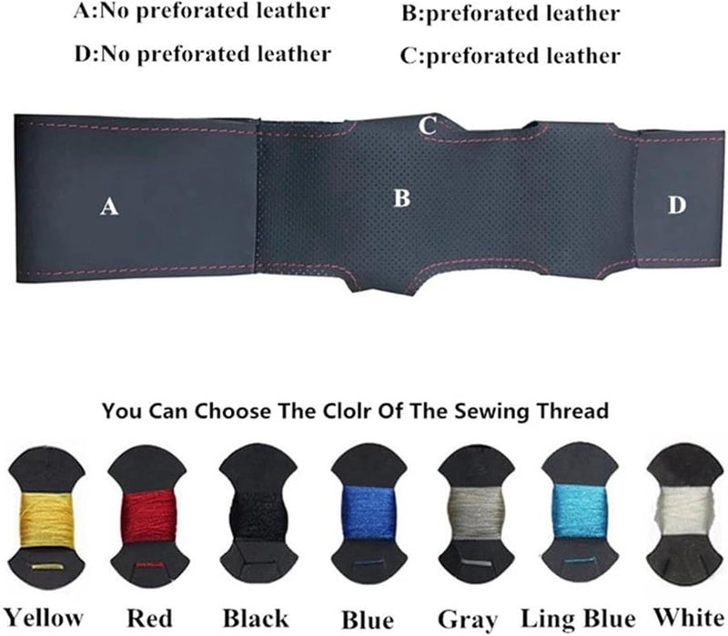 Wivplex Non-Slip Leather Steering Wheel Cover for BMW - Image 2