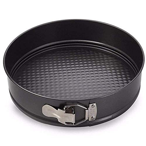 EASY SHOPE Non Stick Cake Baking Moulds Set of 3 Black 10 9 8 Steel Cake Square Round and Heart Shape Making Tray 3 Pcs Black - Image 3