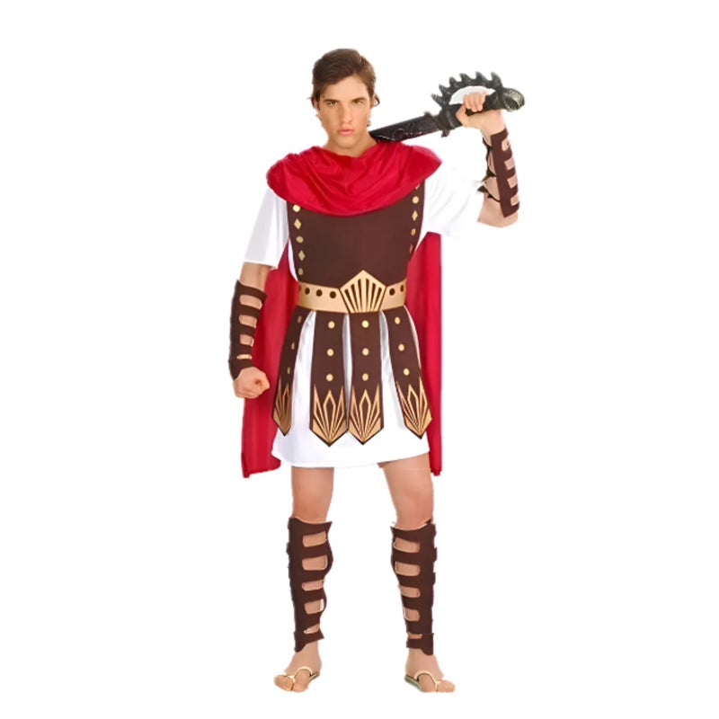 Men's Adult Greek Roman Warrior Costume, Fancy Dress coffee