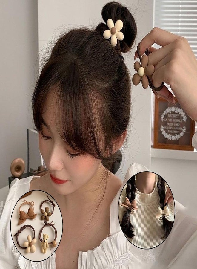مجموعة ربطات شعر إيكلات للنساء، 7 قطع، ربطات شعر مطاطية على شكل فيونكة، ربطات شعر لا تسبب تلف الشعر، ربطات شعر ناعمة على شكل ذيل حصان - Image 4