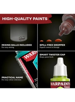 The Army Painter The Army Painter Warpaints Fanatic: Starter Set Combo, 11 paints: 7 acrylic colours, 2 Metallics, 1 Wash, 1 Brush-On Primer, 1 Basecoating Brush, Plus 1 Free Miniature figure and Starter Brush  - Image 5