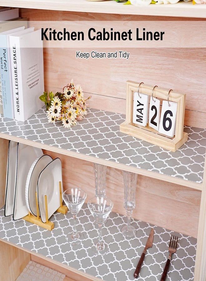 GTJ Drawer and Shelf Liner for Kitchen Cabinet,Non-Adhesive Cabinet Liner 12in x 20FT,Waterproof Shelf Paper Non-Slip Mats Cupboard Liners Contact Protect Dresser/Shelves/Table-Grey Lantern - Image 5
