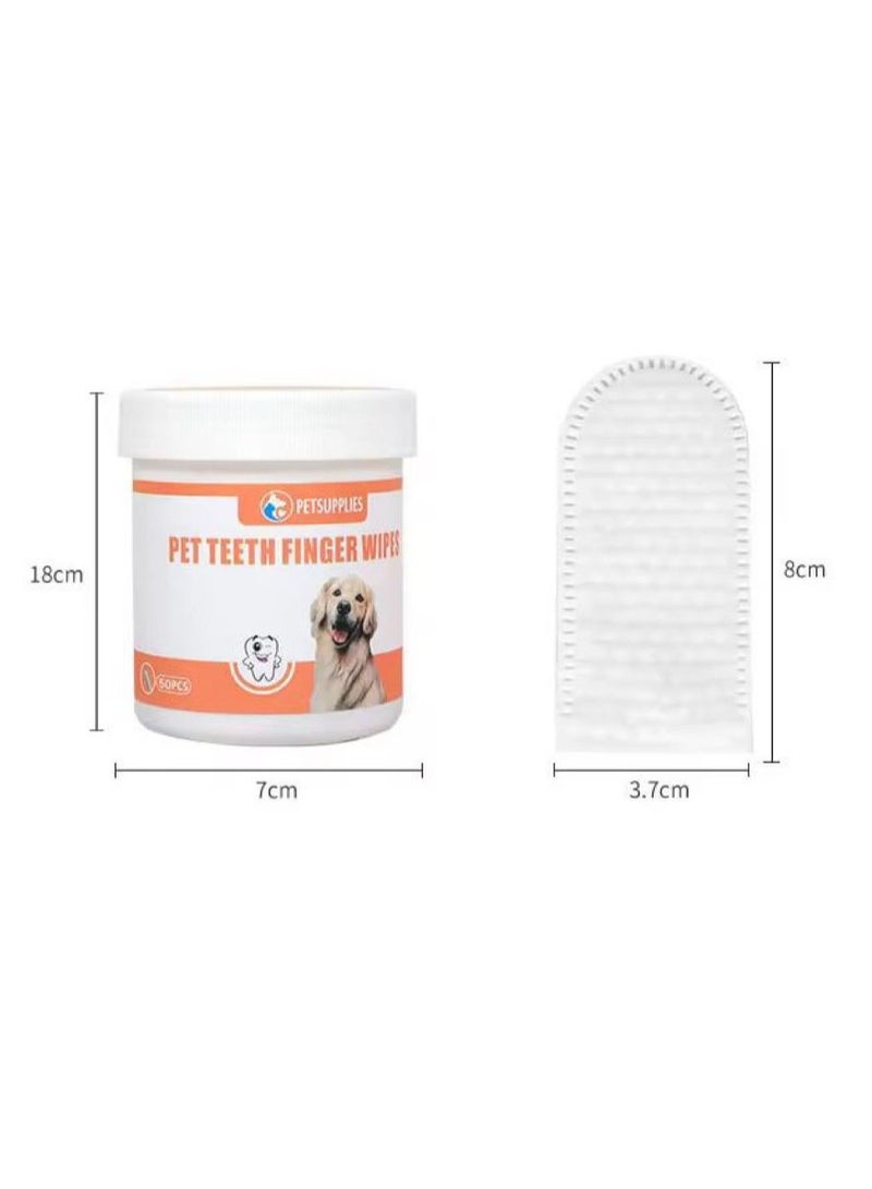 M.A&F's Teeth & Ear Cleaning Wipes for Dogs & Cats, Remove Bad Breath by Removing Plaque and Tartar Buildup No-Rinse Dog Finger Toothbrush, Disposable Gentle Cleaning & Gum Care Pet Wipes (Finger Wipes) - Image 4