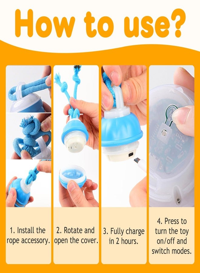 2 Mixed Zealburst Dog Toy, Interactive Dog Toys, 360° Smart Automatic Rolling Moving, Upgraded Motion Activated Squeaky Cat Balls, USB Rechargeable Smart Motion Pet Ball for Bored Pet Cats Dogs - Image 5