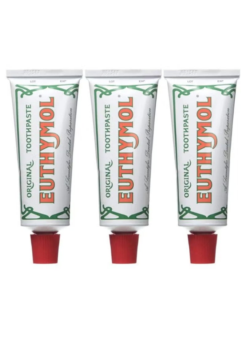 Euthymol Pack Of 3 Original Toothpaste  3x75ml  - Image 1