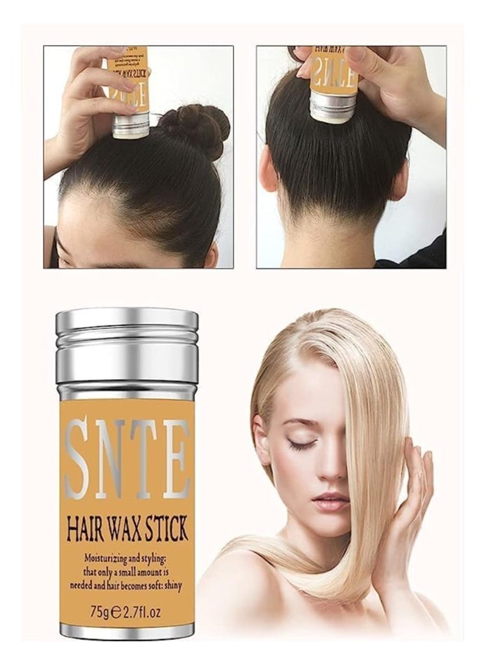 IKT 3Pcs Hair Wax Stick Set Strong and Long-Lasting Hold for Hair Non-Greasy Styling Hair Pomade Stick for Flyaways Edge Frizz Hair to Make Hair Look Neat and Tidy for Unisex  - Image 3