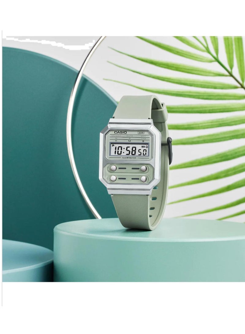 CASIO Unisex Watch Vintage Digital Grey Dial Resin Band A100WEF-3ADF - Image 3