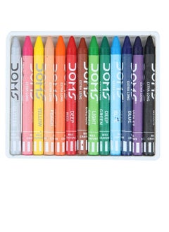 DOMS 12-Piece Extra Long Crayons Multicolour  - Image 2