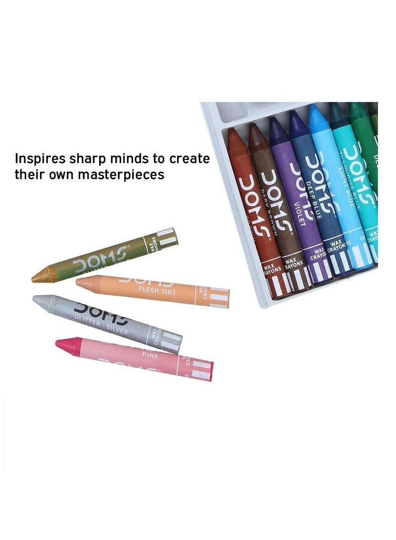 DOMS 12-Piece Extra Long Crayons Multicolour - Image 4