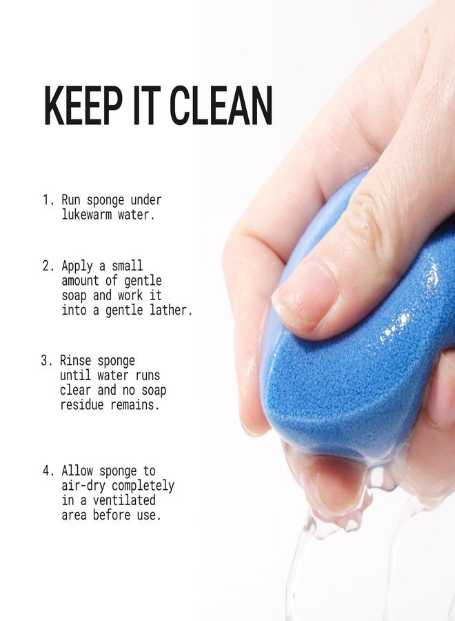 JUNO & Co. Microfiber Makeup Sponge, Dual Layer Technology for Full Coverage Flawless Makeup Blender for Foundation, Powder and Cream (2-Piece Color Duo: Blue and Green) - Image 5