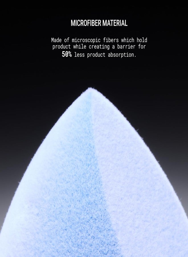 JUNO & Co. Microfiber Makeup Sponge, Dual Layer Technology for Full Coverage Flawless Makeup Blender for Foundation, Powder and Cream (2-Piece Color Duo: Blue and Green) - Image 2