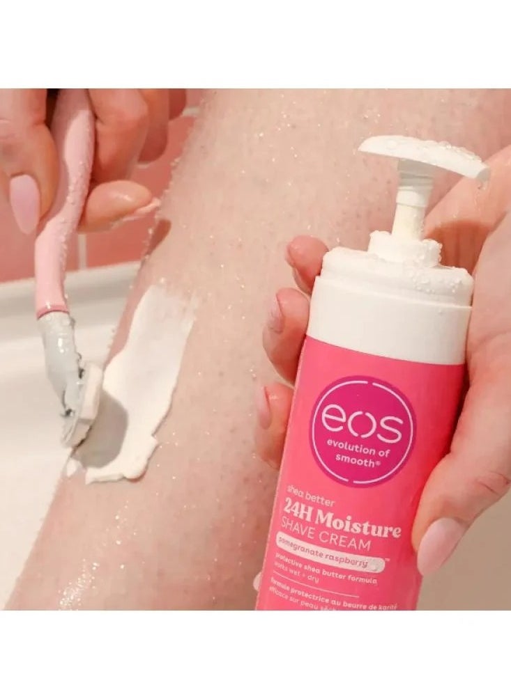 Eos Evolution Of Smooth - EOS Shea Butter Pomegranate & Raspberry Shaving Cream, 207ml - Image 1