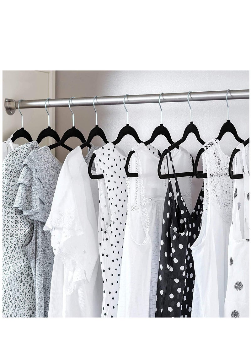 ALMUFARREJ - 30-Piece Cloth Hanger Set Black/Silver 45x23.5cm - Image 1