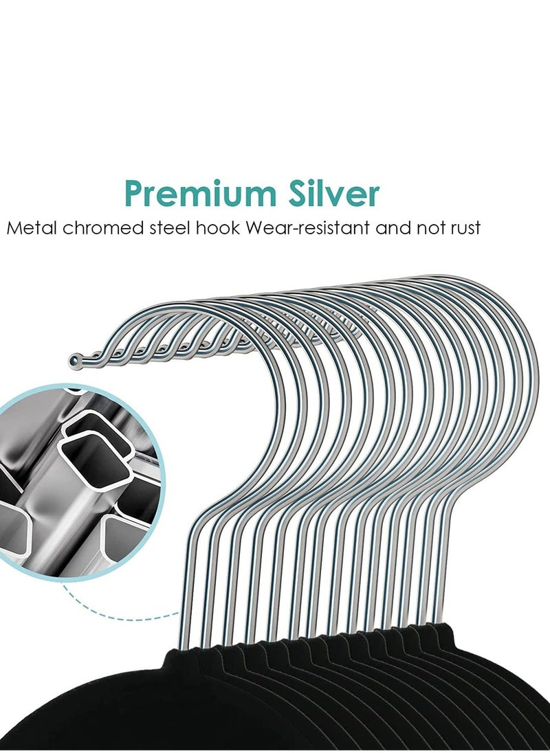 ALMUFARREJ - 30-Piece Cloth Hanger Set Black/Silver 45x23.5cm - Image 1