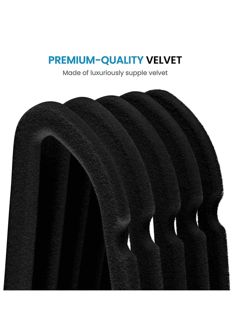 ALMUFARREJ - 30-Piece Cloth Hanger Set Black/Silver 45x23.5cm - Image 1