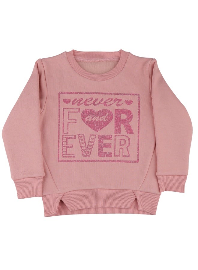 El Sayaad Girl Inner Fleece Printed Sweatshirt