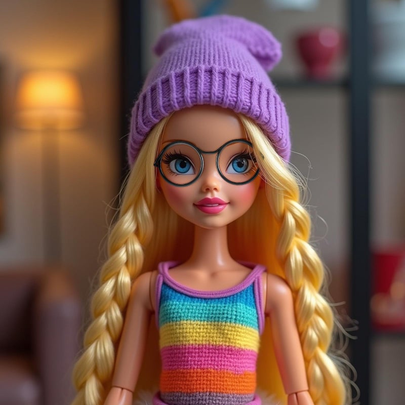 SynHHergyx Doll Glasses  10 Pcs Mini Metal Wire Rim Frameless Lens Doll Dress Up Eyeglasses Dolls Making Supplies For Dolls Pets Costume Accessories Cosplay Diy Crafts (Black) - Image 3