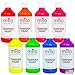 milo Fluorescent Neon Washable Paint 8 oz Bottles 8 Colors Made in the USA Glows UV in Black Light Safe NonToxic Tempera Paint for Art Craft Poster Window Classroom School - Image 3