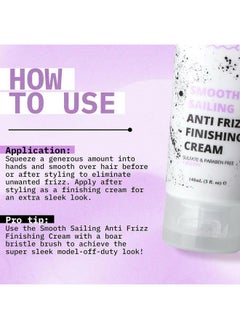 FoxyBae Smooth Sailing Antifrizz Finishing Cream Eliminates Frizz & Detangles Knots Sulphate Paraben Crueltyfree Hair Smoothing Cream Hair Styling Cream For Women & Men 5 Fl Oz  - Image 3