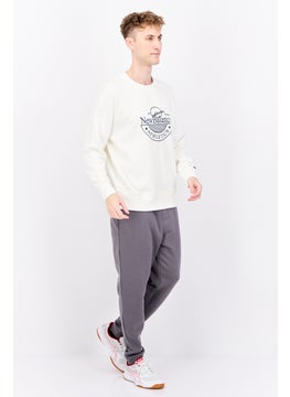 New Balance Men Sportswear Fit Long Sleeves Outdoor Sweatshirts, White  - Image 4