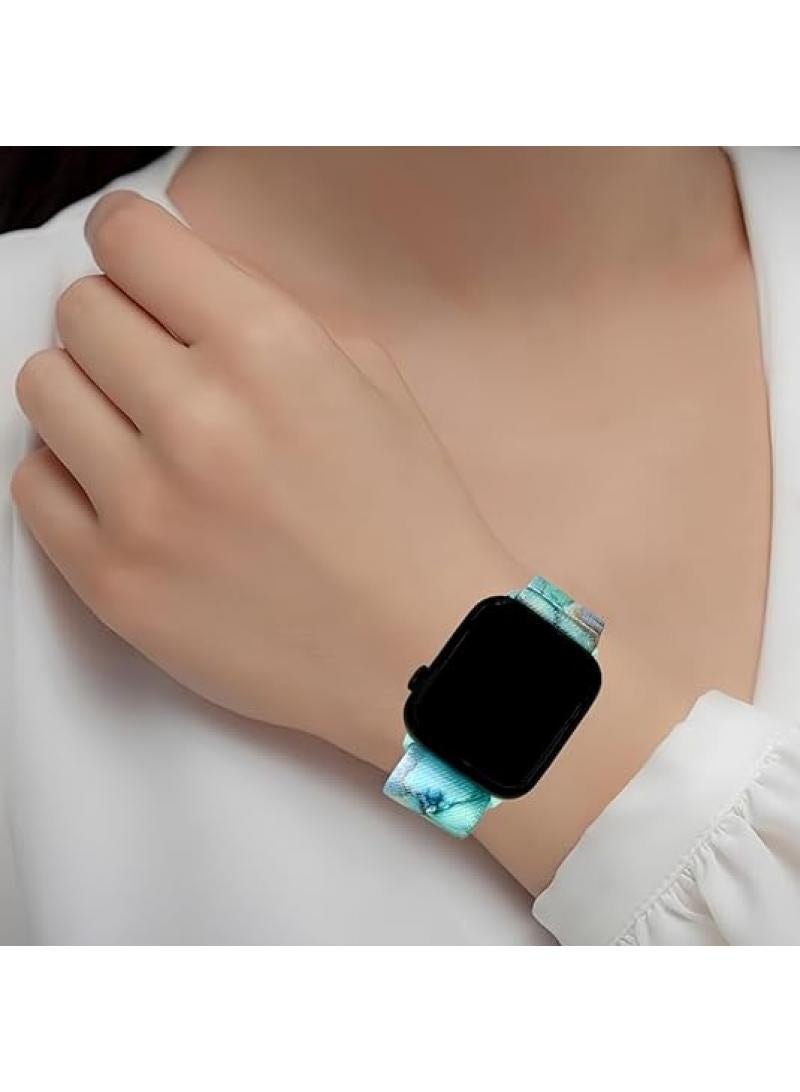 Y&D Applies To Iphone Watch 42/44/45/49mm Woven Nylon Plain Painted Strap  - Image 2