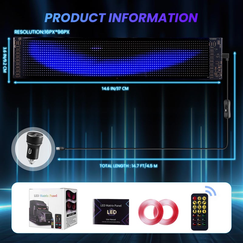 RHYVON 2PCS Devil Eyes Light for Carsï¼ŒLed Eyes for Car Windshieldï¼ŒProgrammable Led Signï¼ŒControlled by a Remote Control and a Bluetooth APPï¼ŒSuitable for Cars, SUVs & Trucks. - Image 4
