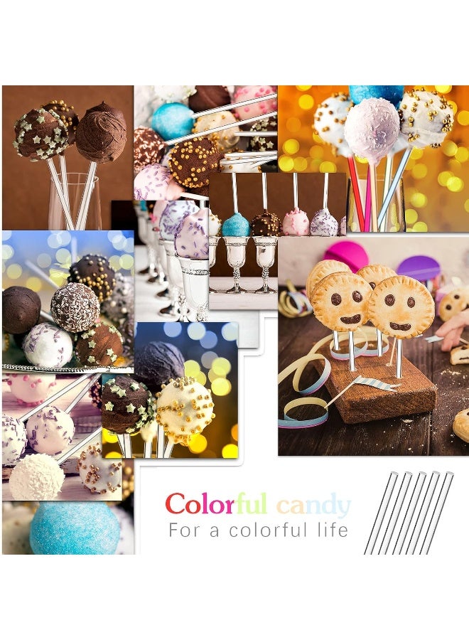 Zopeal Zopeal 200 Pieces Acrylic Lollipop Sticks Cake Pops Sticks Candy Sticks Treat Sticks for Wedding Halloween Christmas Candy Melt Cake Pops Cupcake Toppers Chocolate Cookie Dessert (Clear, 6 Inch)  - Image 4