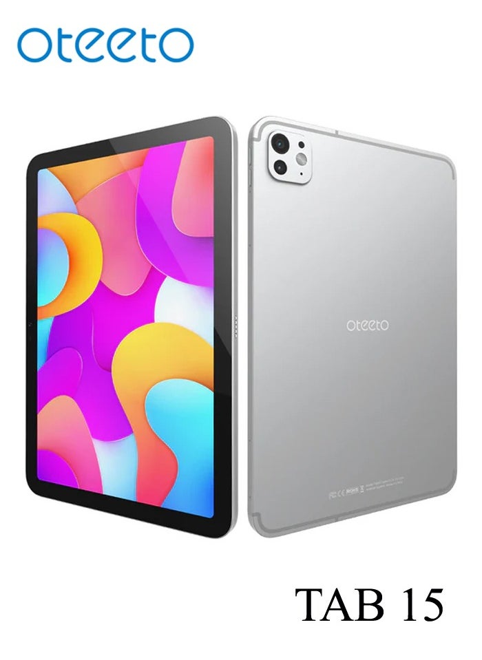 Oteeto Oteeto TAB 15 Slim Design 5G Android Tablet With 10.1 Inch Display Dual SIM Slot 8GB RAM 512GB ROM and 6000 mAh Battery Silver  - Image 1