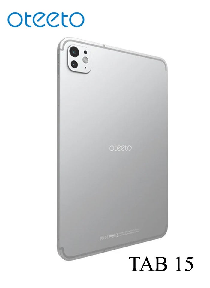 Oteeto Oteeto TAB 15 Slim Design 5G Android Tablet With 10.1 Inch Display Dual SIM Slot 8GB RAM 512GB ROM and 6000 mAh Battery Silver  - Image 3