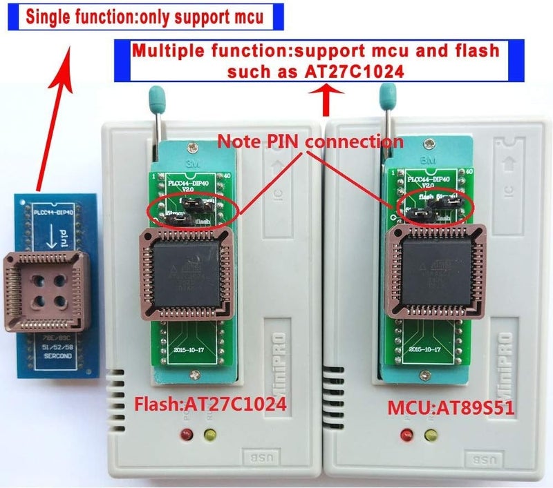 ICTOLTOL محاكي T48 مع محول 16 مع مشبك مقبس XGecu T48 لبرمجة شريحة IC SOP Nand Flash MCU Bios AVR Eprom BGA QFN TSOP قارئ كاتب - Image 4