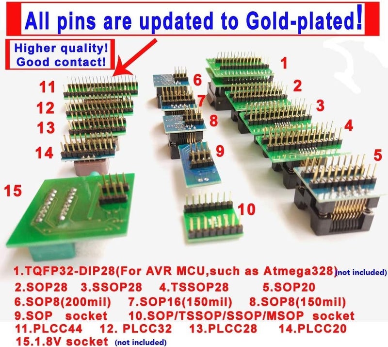 ICTOLTOL محاكي T48 مع محول 16 مع مشبك مقبس XGecu T48 لبرمجة شريحة IC SOP Nand Flash MCU Bios AVR Eprom BGA QFN TSOP قارئ كاتب - Image 3