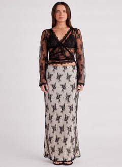 SNDYS Printed High Waist Skirt  - Image 1