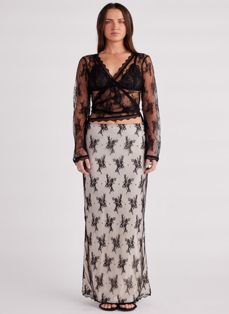 SNDYS Printed High Waist Skirt  - Image 1