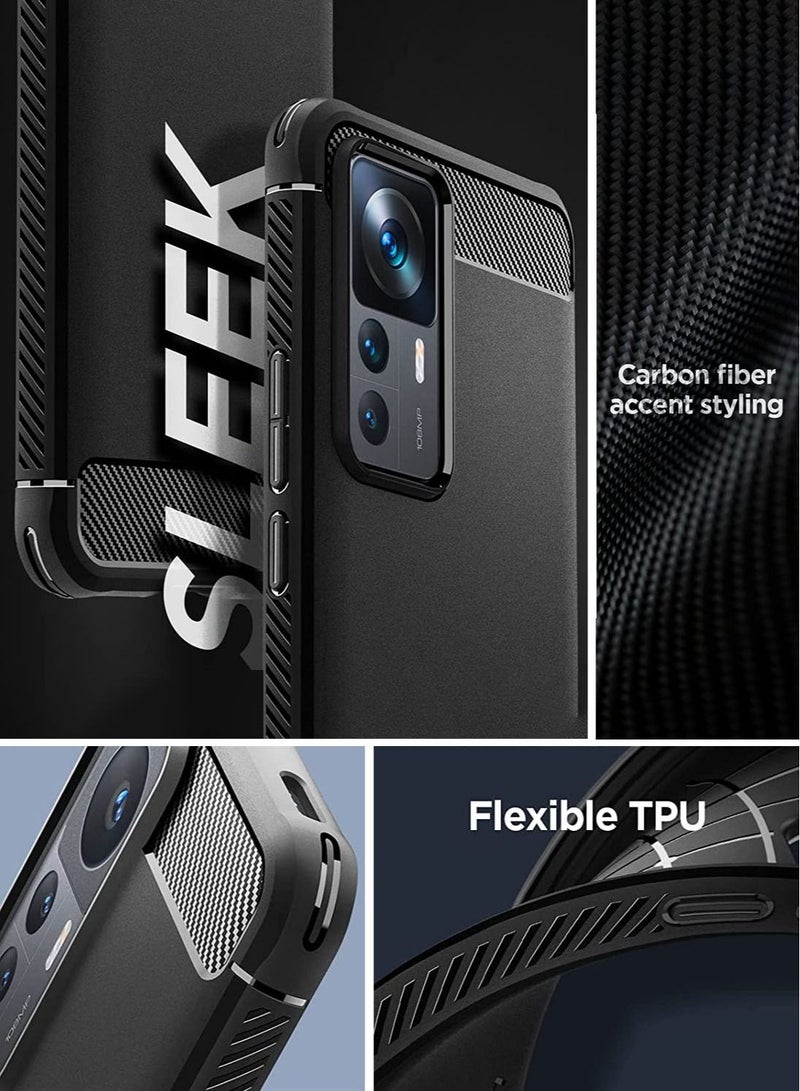 Spigen Rugged Armor for Xiaomi 12T and Xiaomi 12T Pro Case Cover - Matte Black - Image 2