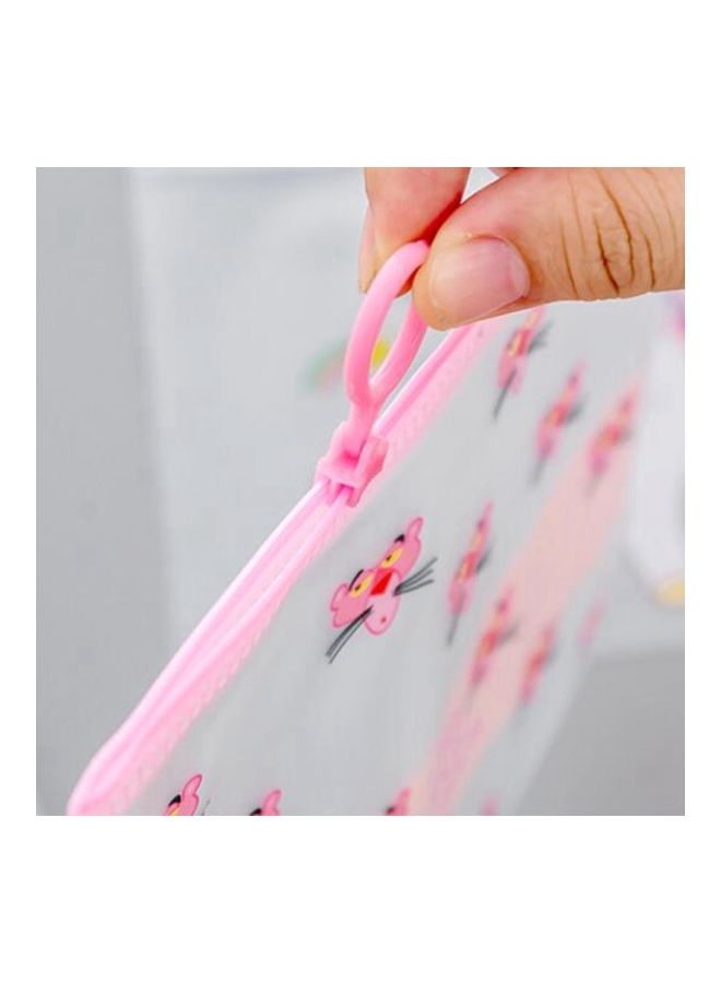 إسكدنيا مقلمة بتصميم رسومات وحيد القرن وردي/أبيض - Image 2