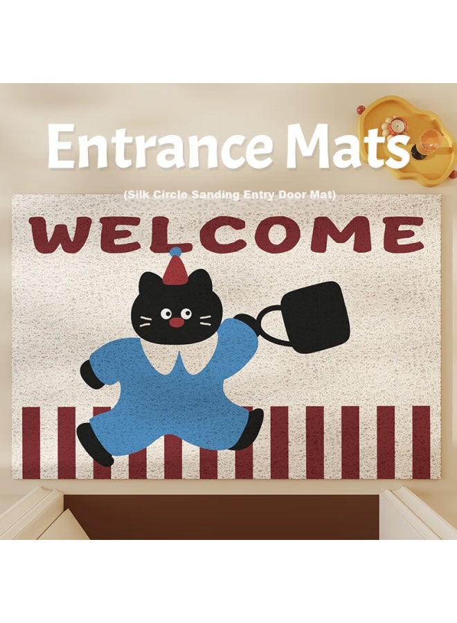 Slowly Say Manshou Loop Mat Entrance Non-slip Mat Doorway Foot Mat Foyer Carpet Cuttable 60*90cm - Image 2