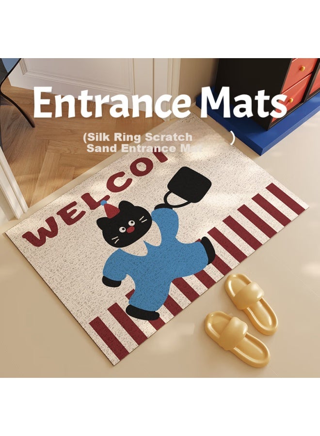 Slowly Say Manshou Loop Mat Entrance Non-slip Mat Doorway Foot Mat Foyer Carpet Cuttable 60*90cm - Image 1