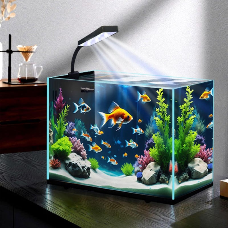 VAYINATO ® ضوء LED مائي قابل للتثبيت على الحواف LY-307 | 6.4 واط | مناسب لخزان ارتفاعه 1~2 قدم | كابل USB، بطارية | مرن 360* | أسود | خفيف الوزن من Petzlifeworld - Image 1