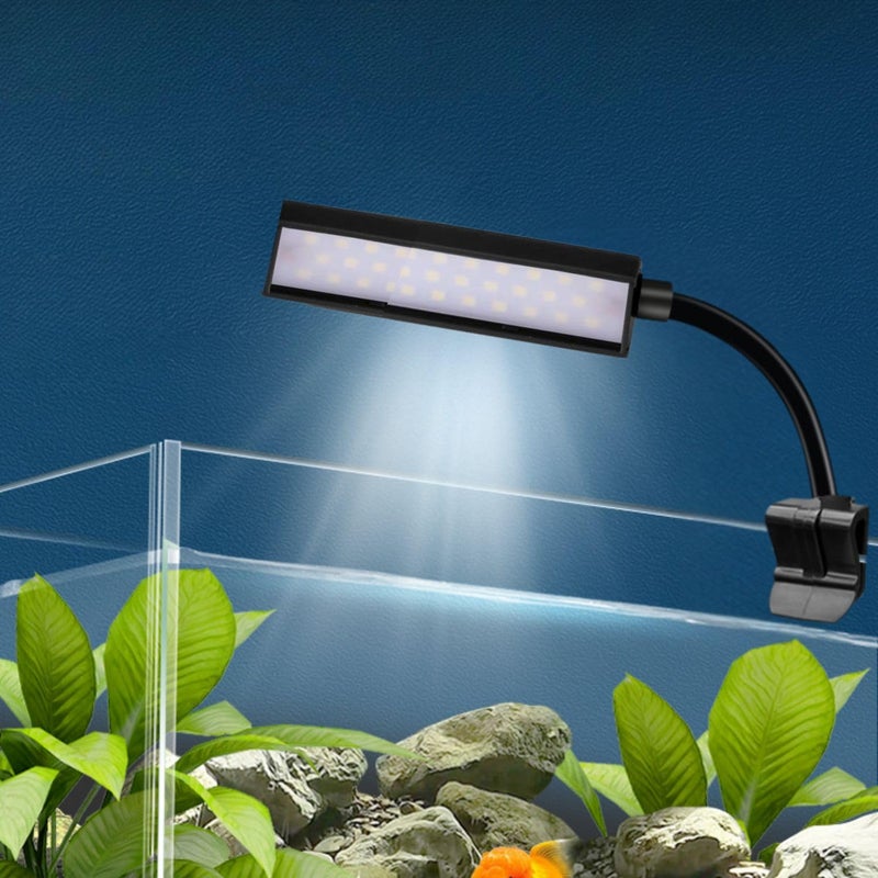 VAYINATO ® ضوء LED مائي قابل للتثبيت على الحواف LY-307 | 6.4 واط | مناسب لخزان ارتفاعه 1~2 قدم | كابل USB، بطارية | مرن 360* | أسود | خفيف الوزن من Petzlifeworld - Image 5
