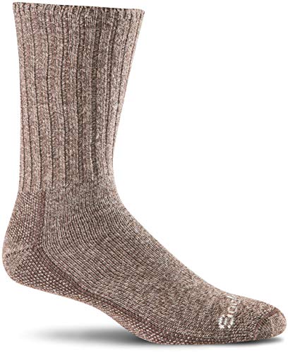 Sockwell Men's Big Easy Relaxed Fit Sock, Espresso - L/XL - Image 1