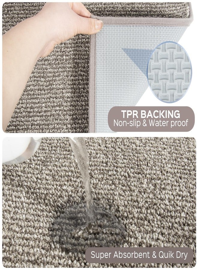 DOMUSTEX Washable Kitchen Rugs Set of 2 (24" x 35.5" + 24" x 59"), Non Slip Kitchen Mats for Floor, Absorbent Indoor Entryway Runner Rugs for Laundry, Bathroom, Door, Bedroom (Roll Packing) - Image 3