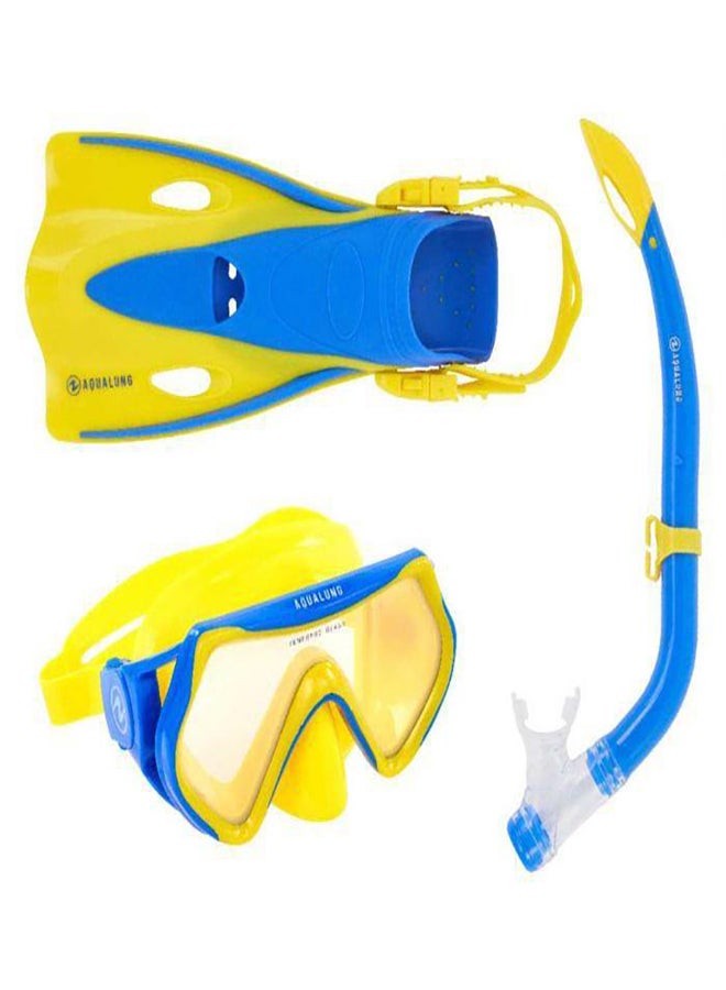 AQUA LUNG Set Hero Snorkeling Small/Medium - Yellow/Blue 