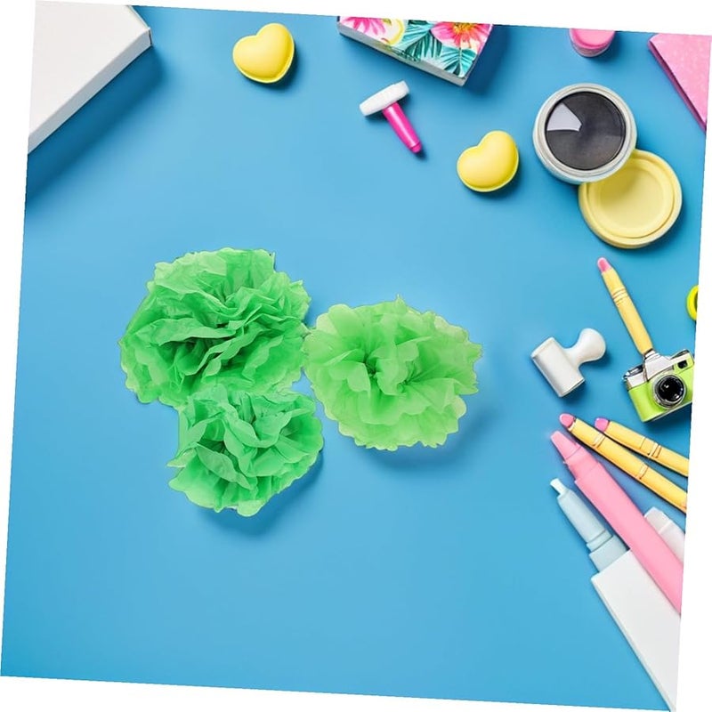كرات ورقية خضراء 21 قطعة زينة حفلات قابلة لإعادة الاستخدام لحفلات أعياد الميلاد والتخرج والمهرجانات - Image 5